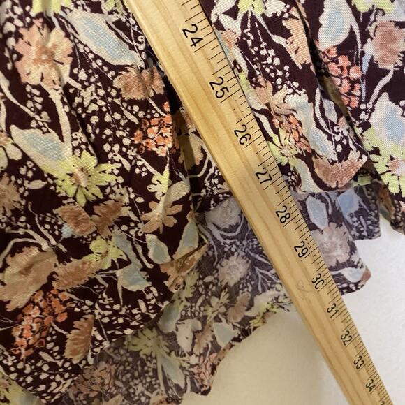 AVA & VIV Top Size 3X Multicolor Floral V Neck 100% Rayon 3/4 Sleeve Blouse - Picture 8 of 8